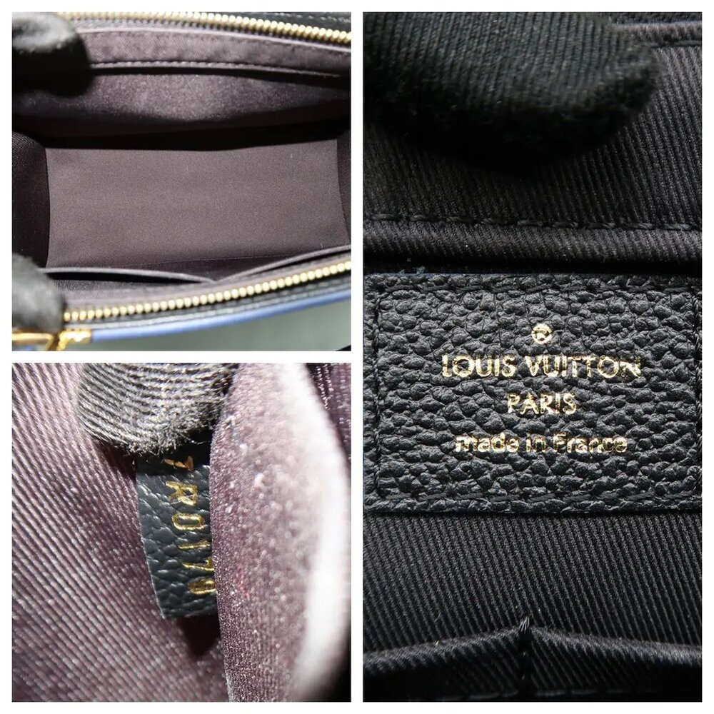 100% Authentic Louis Vuitton Sully Black Monogram Leather Satchel - Picture 11 of 12